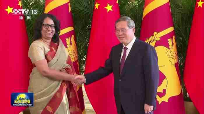 චීන අගමැතිවරයා ශ්‍රී ලංකා අගමැතිනිය හමු වෙයි