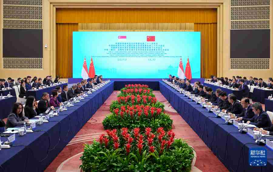 චීනය සහ සිංගප්පූරුව BRI නවෝත්පාදනය පිළිබඳ සමීප සහයෝගිතාවකට එළඹේ